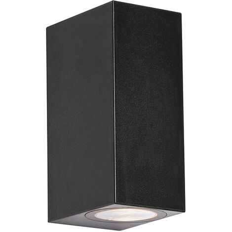 QAZQA baleno - Applique murale - 2 lumière - L 6.8 cm - Noir - Moderne - éclairage extérieur (1/5)