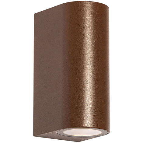 QAZQA baleno - Applique murale - 1 lumière - L 6.8 cm - Brun rouille - Moderne - éclairage extérieur (1/5)