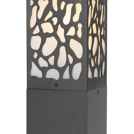 Lampadaire Extérieur Ciara QAZQA - Noir Moderne - Hauteur 100cm - Culot GU10 (IP44) - Pour Terrasse Couverte, Entrée - 3