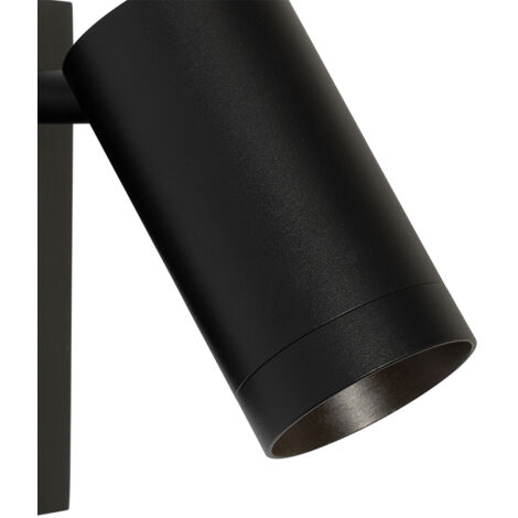 QAZQA jeana luxe - Applique murale avec interrupteur - 1 lumière - L 7.6 cm - Noir - Moderne - éclairage intérieur - Salon I Chambre I Cuisine I Salle à manger