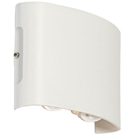 QAZQA silly - LED Applique murale - 4 lumière - L 12 cm - Blanc - Moderne - éclairage extérieur (1/4)
