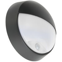 QAZQA hortus - LED Eclairage exterieur avec detecteur de mouvement Moderne - 1 lumière - Ø 215 mm - Noir - Moderne - Éclairage intérieur - Noir
