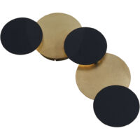 Applique Murale Sunrise Qazqa - 1 Lumière - Noir Et Or - Culot G9 - Diamètre 20 Cm - Pour Salon Ou Chambre