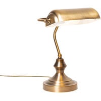 QAZQA banker - Lampe de table - 1 lumière - L 26.5 cm - Bronze - Classique/Antique - éclairage intérieur - Salon I Chambre I Cuisine I Salle à manger