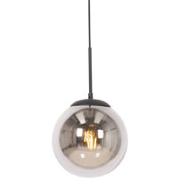 QAZQA flore - Suspension - 1 lumière - Ø 20 cm - Noir - Design - éclairage intérieur - Salon I Chambre I Cuisine I Salle à manger