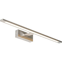 Qazqa – Applique murale IP44 en acier 62 cm avec LED 968 lumens – Largeur 13,5 cm – Non gradable – Pour salle de bain