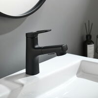 Lonheo Wasserhahn Bad Ausziehbar mit 2 Strahlarten Brause, Mischbatterie Waschtischarmatur Einhandmischer Badarmatur für Waschbecken (Nicht-Niederdruck)