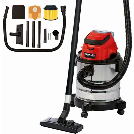 Einhell Aspiratore solidi/liquidi a batteria TC-VC 18/20 Li S, senza  batteria e senza