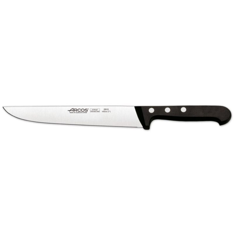 Cuchillo Cocina Trinchante 190Mm Mango Polioximetileno Negro Inox Arcos 281504