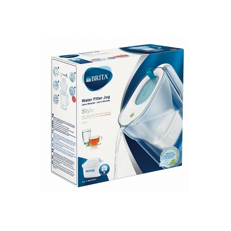 Jarra Agua Purif. 1Lt + 1 Filtro Marella Azul Brita