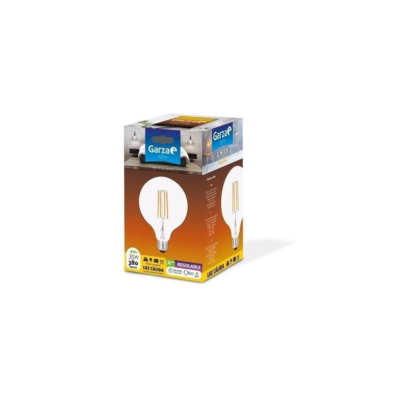 Bombilla Ilumin Led Filamento Regulable Clear Garza E27 4W 3