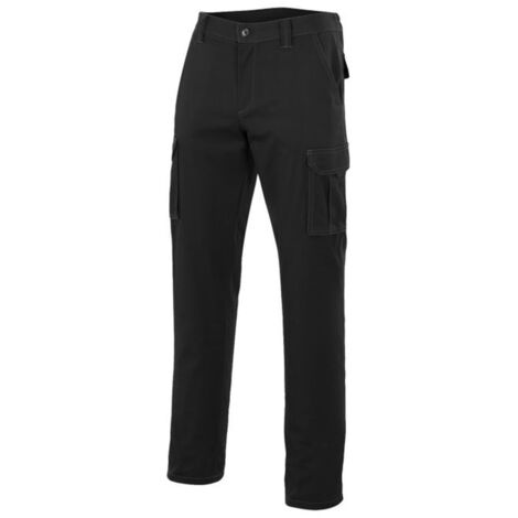 Pantalon Trabajo T44 Elastico Tergal Negro Velilla