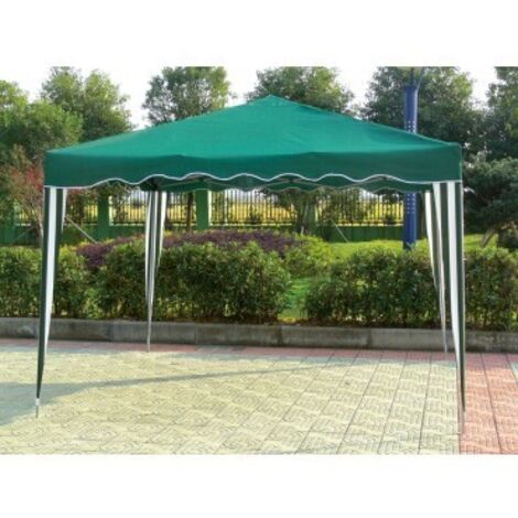 Cenador Jardin 3X3 Mt Natuur Metal Verde/Blanco Nt71060