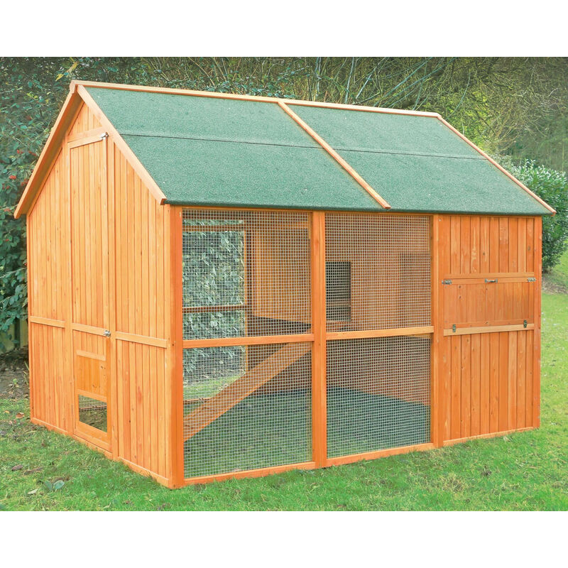 Poulailler Norway Maxi poulailler voliÃ¨re toutes options 10 Ã  12 poules