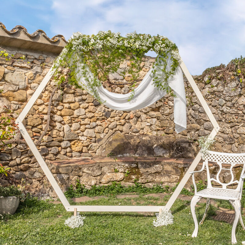 Arche en bois pour décoration de jardin, toile de fond extérieure, support  rustique, décoration de mariage