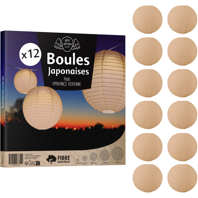 Lanterne Japonaise Papier Boule 50cm Blanc - Décoration Mariage Bohème