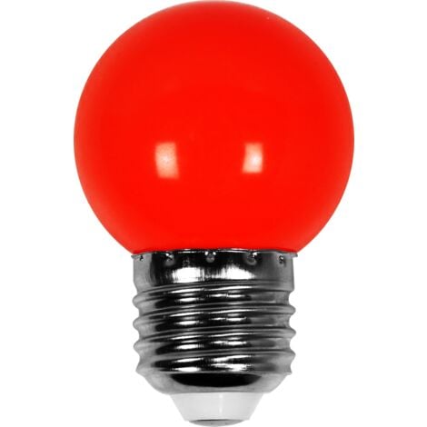 Ampoule Led Rouge conçue pour Guirlande Guinguette IP65 1,3W - Ampoule Led E27 Rouge - Ampoule 5cm pour Guirlande Guinguette Culot E27 Rouge
