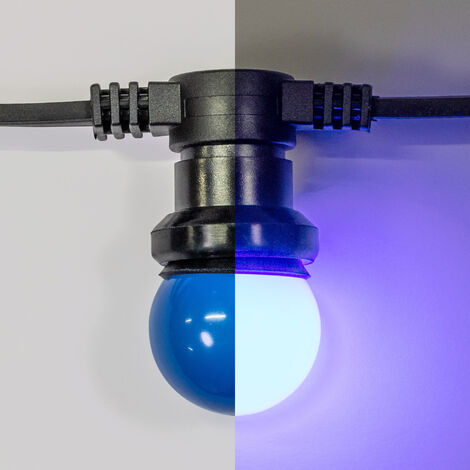 Ampoule Led Bleu conçue pour Guirlande Guinguette IP65 1,3W - Ampoule Led E27 Bleu - Ampoule 5cm pour Guirlande Guinguette Culot E27 Bleu