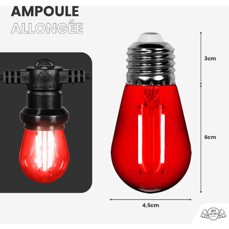 Lot De 18 Ampoules Vintage Pour Guirlande De Noël, Japon, 15-18V, Flammes Multicolores