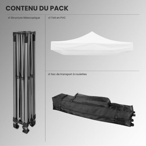 Tonnelle De Jardin Pliable - HENGMEI - 3x3 M - Imperméable - Protection