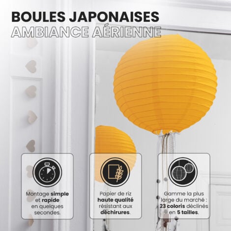 12 Lanternes Papier Roses - Décoration Baptême, Mariage Champêtre - Style Chinois Suspendu