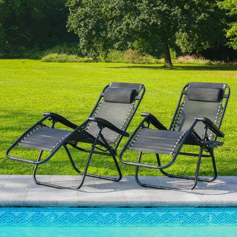 Soleil pliable chaise de plage Transats inclinables camping Les chaises de relaxation de jardin,Green 