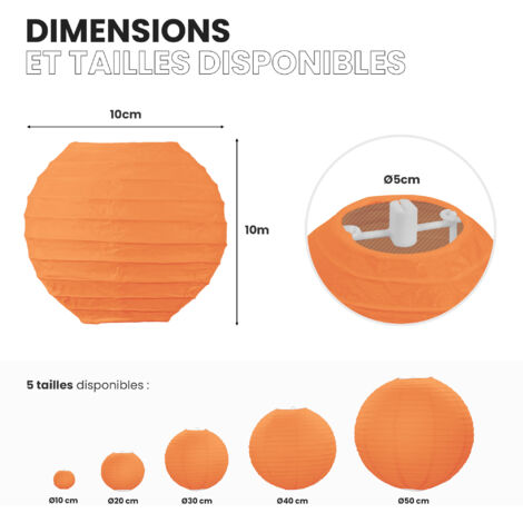 Lanterne Chinoise Papier Doré 35 Cm - Décoration Intérieur/jardin, Ambiance Féerique, Facile à Assembler