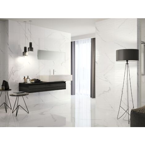 Carrelage marbré brillant 30x60 cm PEORIA rectifié - 1.26 m²