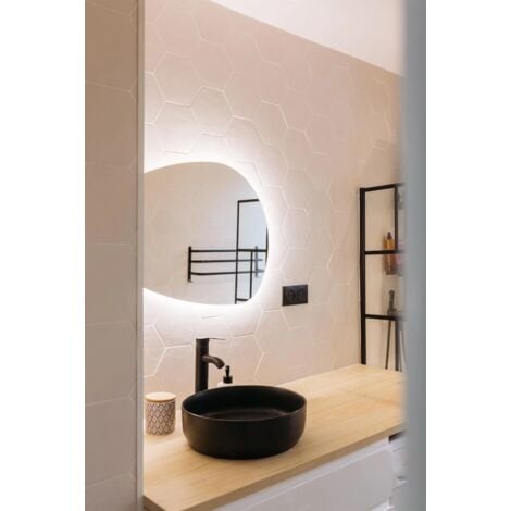 Tomette design HEXATILE - BLANC CASSE MAT 17.5x20 - 20339 0.71m²
