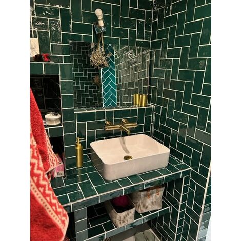 Lot de 3 tampons à récurer Combiné vert cuisine / salle de bains, IMPACT