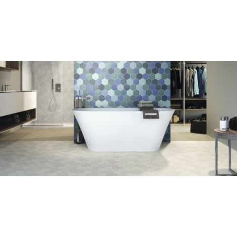 Carrelage tomette blanche mate 26.5x51 cm HEX WHITE - 0.95m²