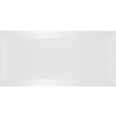 Carrelage métro biseauté blanco mate blanc 10x20 cm - 1m²