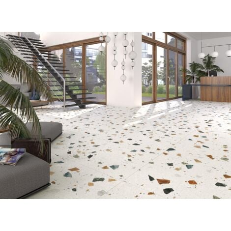 Carreau style granito coloré STRACCIATELLA-R Nacar 80x80 cm - R10 1.28m²