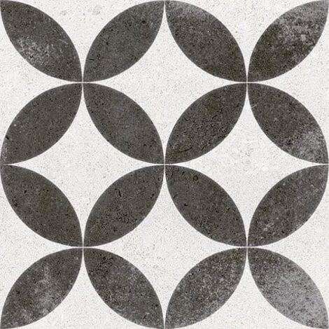 Carrelage imitation pierre 20x20 cm noir – Grès cérame émaillé résistant au gel – Surface mate – 1 m² pour intérieur et terrasse couverte – Vives Azulejos Y Gres