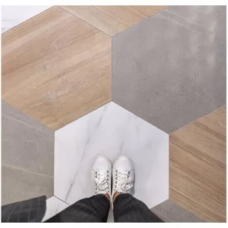 Carrelage Hexagonal - Gris Clair Mat - 51,9 x 59,9 cm