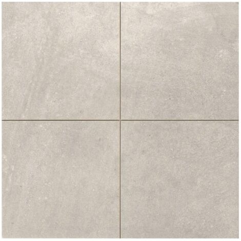 Realonda – Carrelage gris 44 x 44 cm en grès cérame – Finition mate – Pour zones de passage – Esthétique intérieure et extérieure