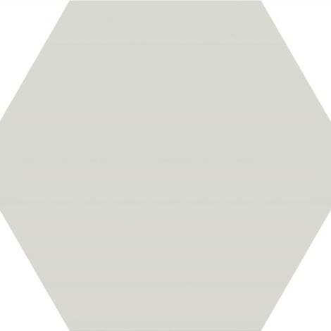 Carrelage Hexagonal Uni Gris Clair Mat - Sol & Mur - 33x28,5 cm