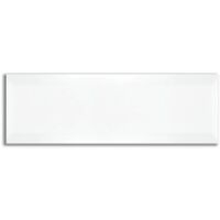 Carrelage métro biseauté 10x30 cm blanc mat - 1.02m²