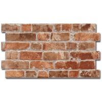 Realonda – Parement cérame effet brique Manhattan Cotto 31x56 cm – Grès cérame robuste – Finition mate – Variation de teinte V4
