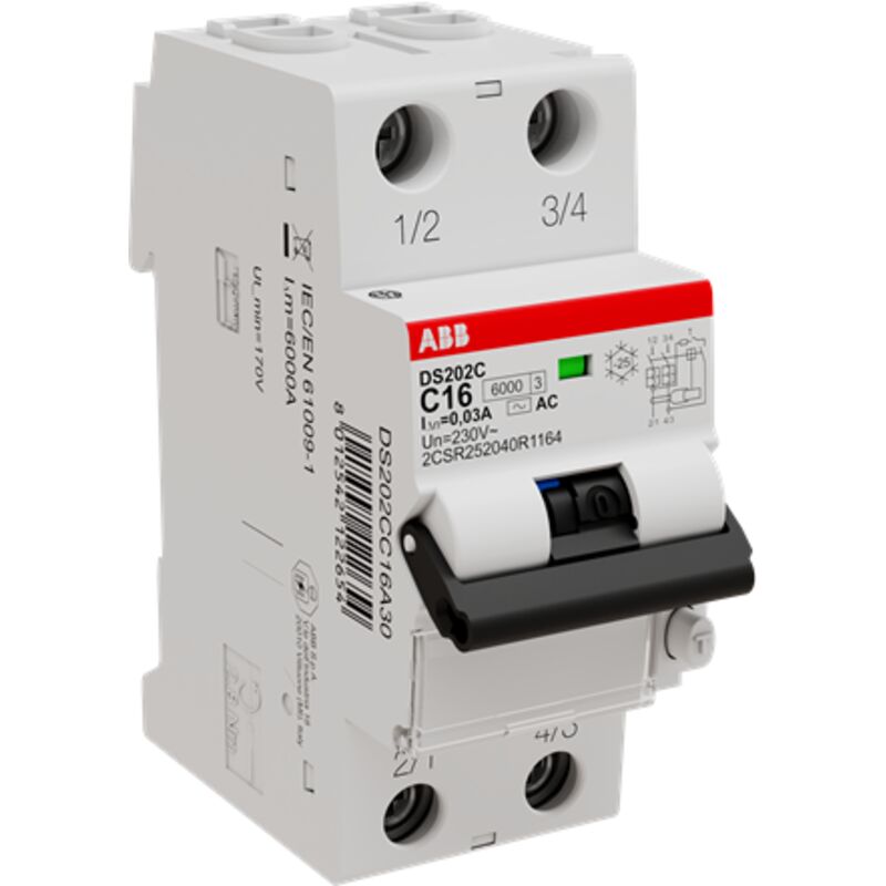Disjoncteur Différentiel Type A 2P 40A 30mA 6kA RCCB 230V - Interrupteur De Sécurité Électromagnétique