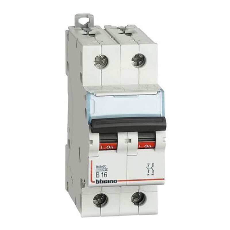Interrupteur Magnétothermique Courbe D 16A 2P 10kA - Pour Tableaux électriques, Protection Moteurs Et Charges à Fort Démarrage