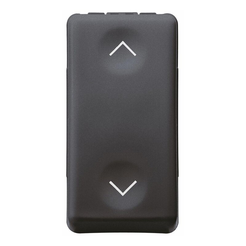 Double bouton-poussoir Gewiss system verrouillé noir GW21521