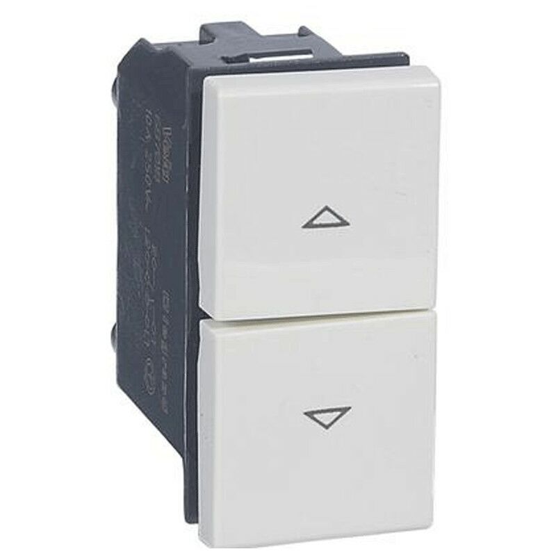 Double bouton-poussoir Legrand Vela non verrouillé blanc 687018