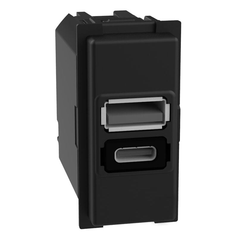Chargeur USB Bticino Living Now type A et C 1M K4191AC