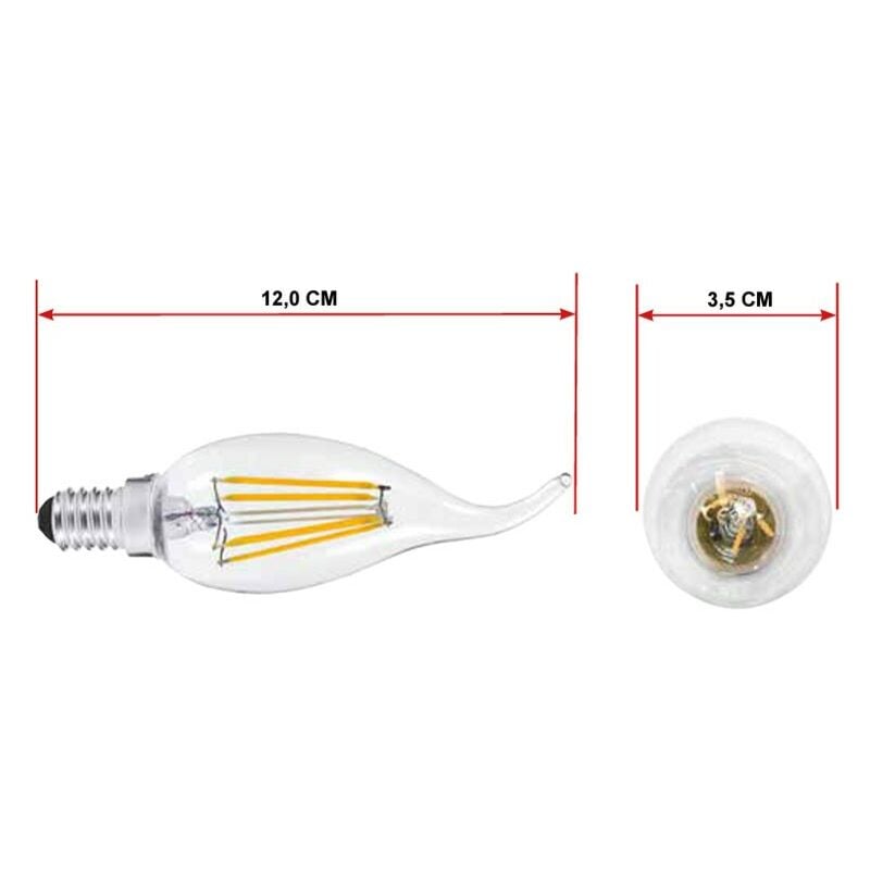 AMPOULE TUBULAIRE LED E14 1.8W 130lm 6400K LUMIÈRE FROIDE Ø1.8x4.8cm EDM