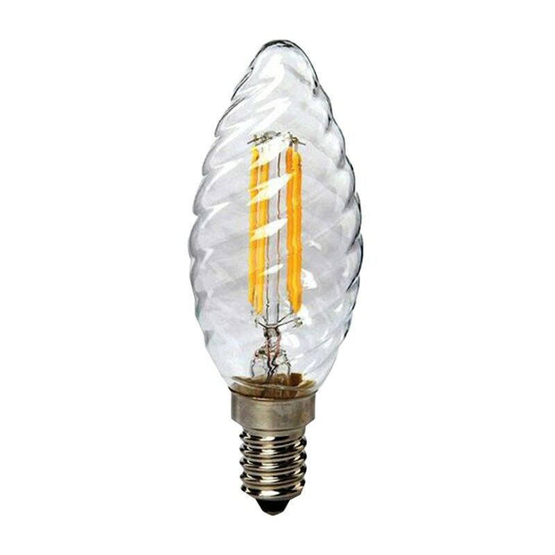 Ampoule flamme torsadée à filament LED Poliplast 5W 3000K douille E14  500764W