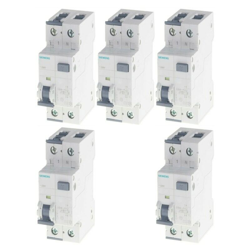 Kit Siemens  différentiels magnétothermiques 16A 1P+N 30MA 4,5KA 5SU13531KK16