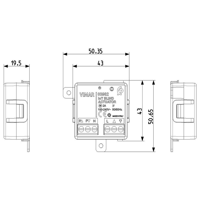 Module de volet roulant Vimar connecté à View Wireless IoT 03982