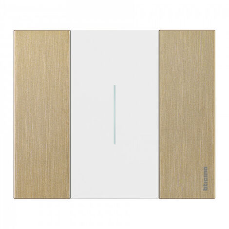 Plaque Bticino Living Now 2 modules couleur Or KA4802ZW