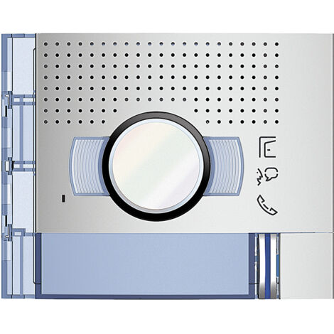 Bticino – Face avant A/V standard 1 bouton sur colonne unique – Finition Allmetal – Boutons-poussoirs extérieurs – Pour modules